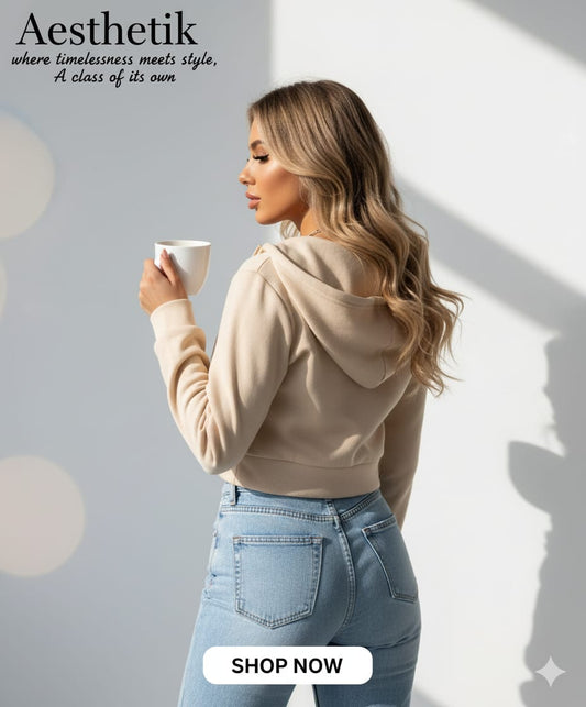 Cropped Zip-Up Hoodie