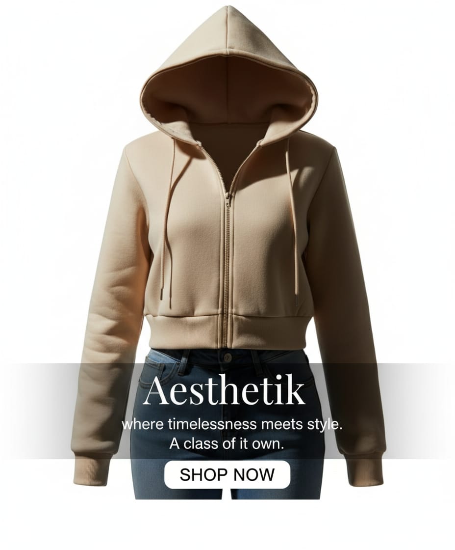 Cropped Zip-Up Hoodie