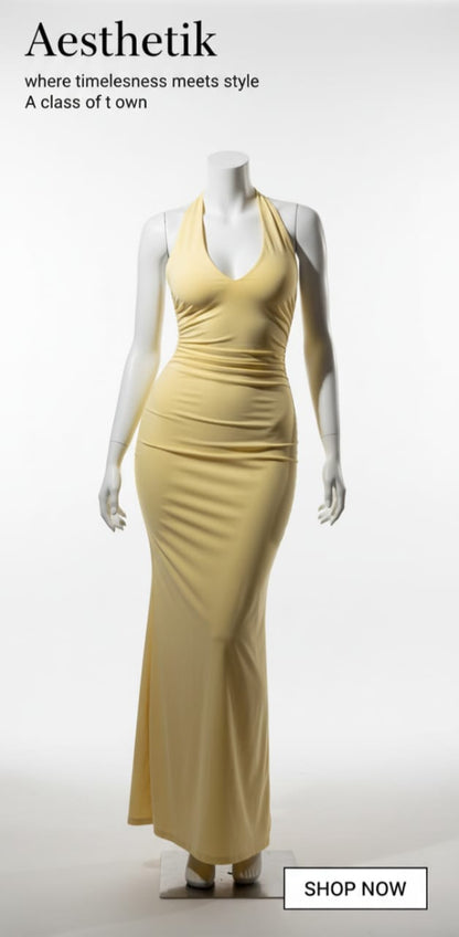 Golden Grace Bodycon Gown