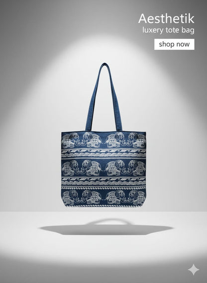 Indigo Elephant Tote